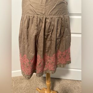 Lucky brand skirt embroidered l/xl